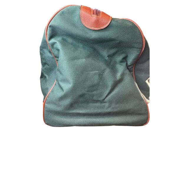 Vintage 90s Hunter Green Brown Leather Ralph Lauren Polo Travel Duffle Bag - Picture 3 of 15